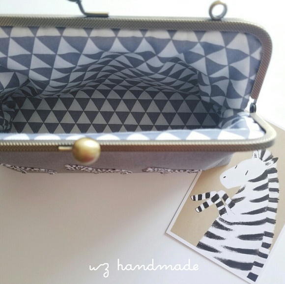 Embroidered Zebra Patch Clutch